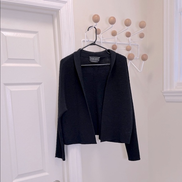 Aritzia - Babaton Wool Ribbed Cardigan - Black - S - Picture 1 of 10